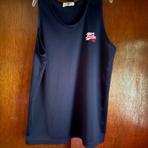 Vintage Fubu Men's Navy Tank Top